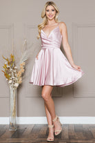 Short Satin Babydoll Dress-smcdress