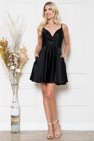 Short Satin Babydoll Dress-smcdress