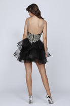 Metallic Applique Short Dress for Cocktail & Homecoming-smcdress