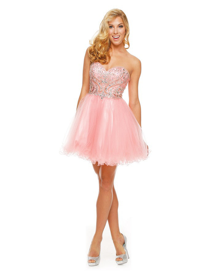 Jeweled Bodice Short Dress—Cocktail & Homecoming-smcdress