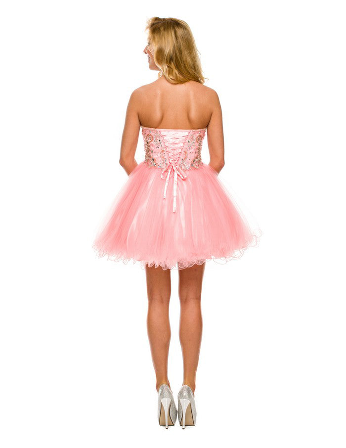 Jeweled Bodice Short Dress—Cocktail & Homecoming-smcdress