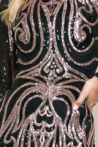 Embellished Sequin Long Bride Dress-smcdress
