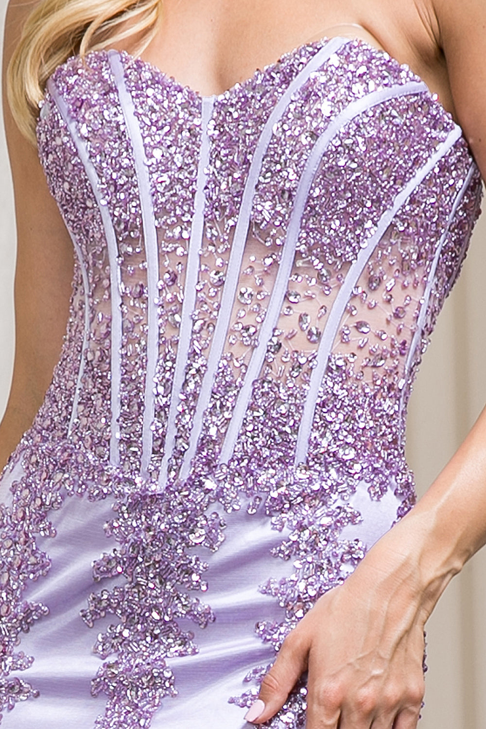 Strapless Sweetheart Embroidered Mermaid Wedding & Evening Dress-smcdress