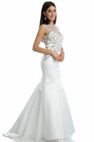 Beaded Mermaid Wedding Dress w/ Open Back-smcdress