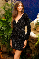 Black short Prom Dress-smcdress