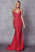 Stone accented long mermaid prom evening gown-smcdress