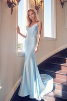 Stone accented long mermaid prom evening gown-smcdress