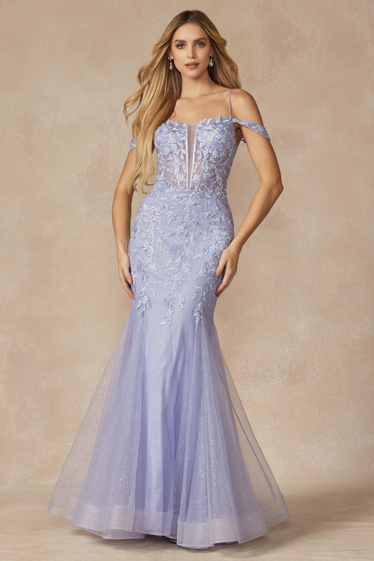 Lavender Long Prom Dress-smcdress