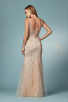 Embroidered Lace Mermaid Dress for Bridesmaids & Eveningwear-smcdress