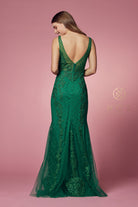 Embroidered Lace Mermaid Dress for Bridesmaids & Eveningwear-smcdress