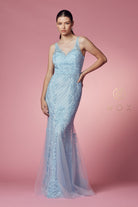 Embroidered Lace Mermaid Dress for Bridesmaids & Eveningwear-smcdress