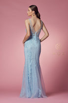 Embroidered Lace Mermaid Dress for Bridesmaids & Eveningwear-smcdress