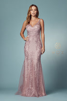 Embroidered Lace Mermaid Dress for Bridesmaids & Eveningwear-smcdress