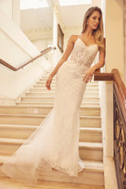 Embellished lace Mermaid wedding Dress-smcdress