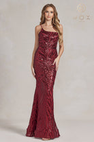 Sequin Mermaid Gown, One-Shoulder-smcdress