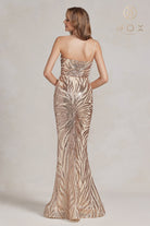 Sequin Mermaid Gown, One-Shoulder-smcdress