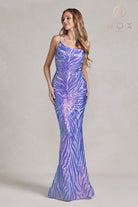 Sequin Mermaid Gown, One-Shoulder-smcdress