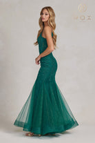 Embroidered Tulle Skirt Mermaid Dress-smcdress