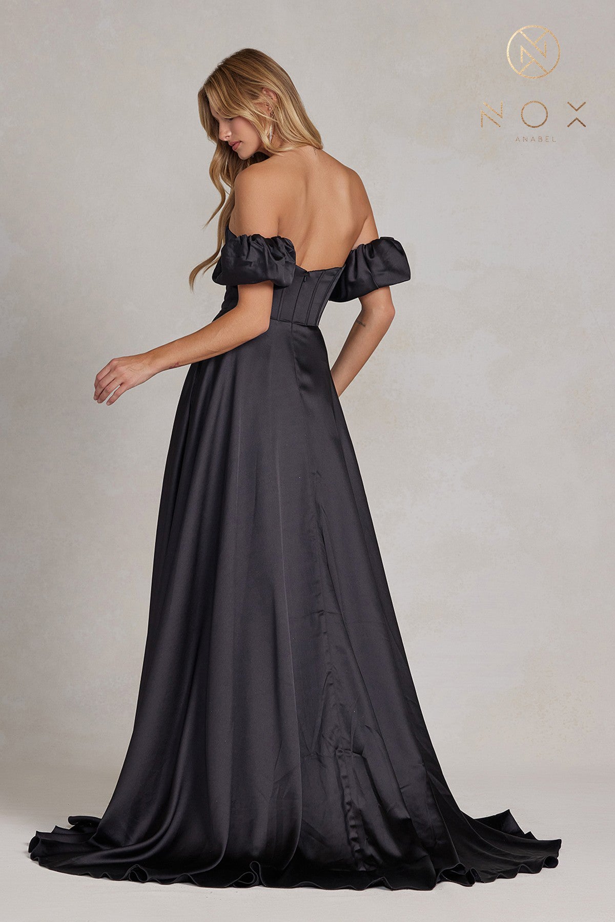 Satin Prom Dress: Strapless Sweetheart, Side Slit-smcdress