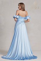 Satin Prom Dress: Strapless Sweetheart, Side Slit-smcdress