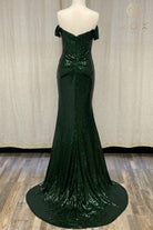 Off-Shoulder Sequin Prom Dress with Open Back-smcdress