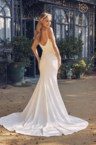 Satin Cowl Neck Mermaid Gown-smcdress