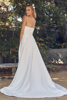 Strapless A-Line Sweetheart Wedding Dress with Slit-smcdress