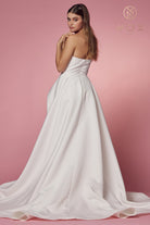 Strapless A-Line Sweetheart Wedding Dress with Slit-smcdress