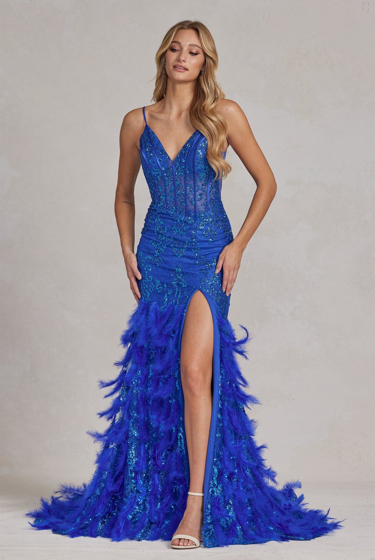 2024 Royal Blue Corset Prom Dresses & Gowns – SMCDress