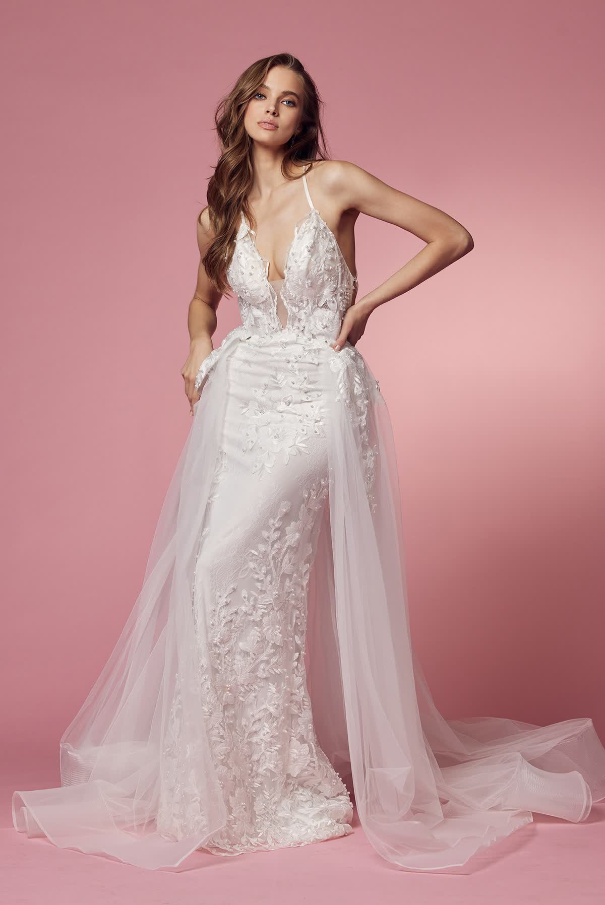 Lace & Beads Mermaid Long Wedding Dress-smcdress