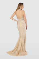 Elegant Mermaid Dress, Open Back, Short Train-smcdress