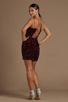 Short Sequin & Lace Dress for Homecoming & Cocktail-smcdress