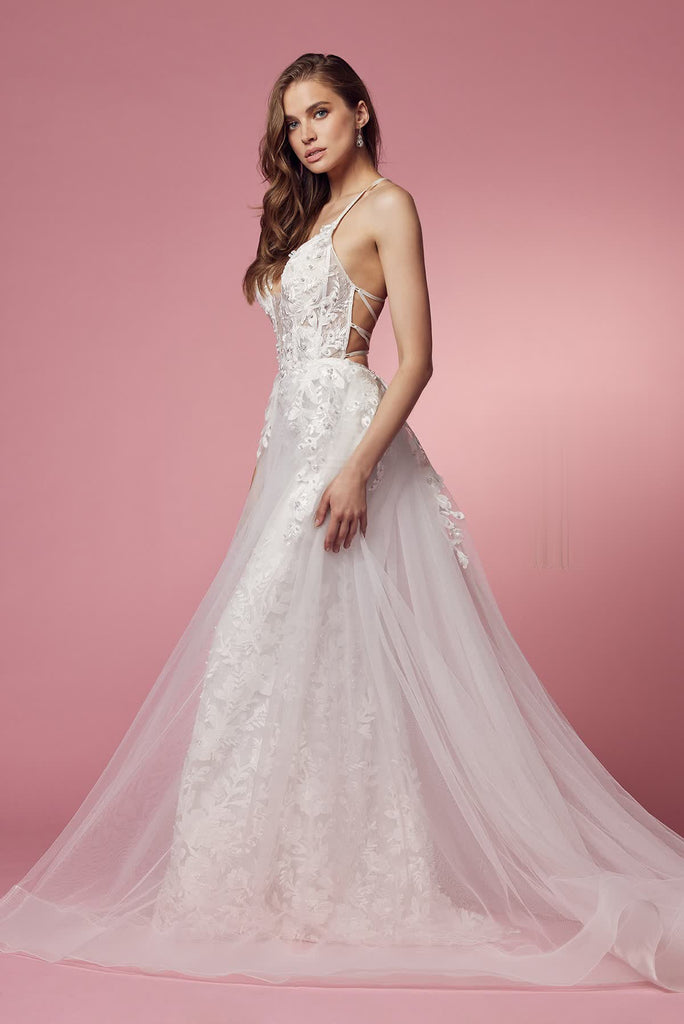 Lace & Beads Mermaid Long Wedding Dress-smcdress