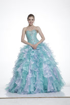 Tulle Ball Gown with Beading-smcdress