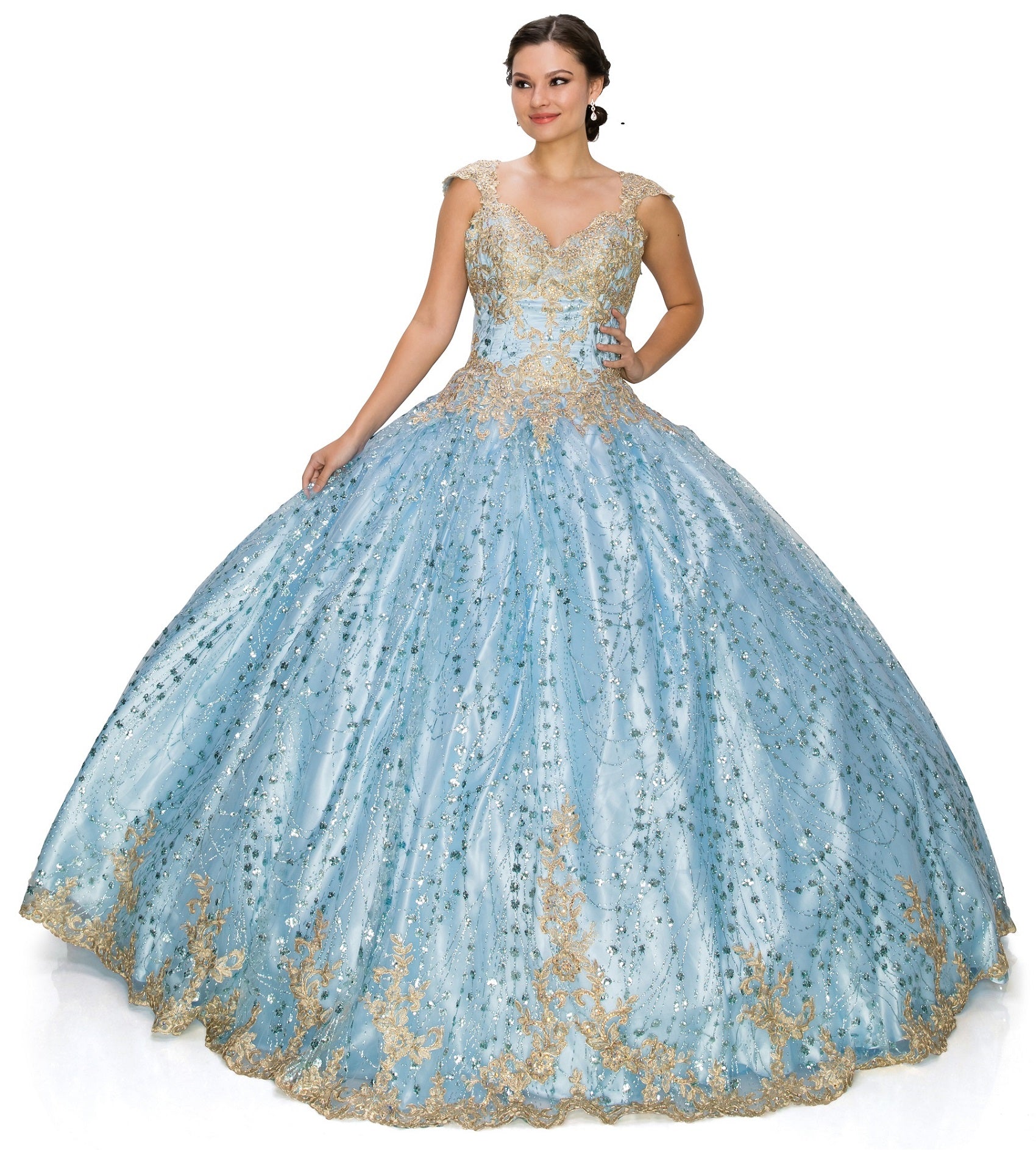Blue quinceanera dress alternative