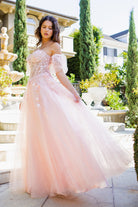 Blush tulle dress with corset