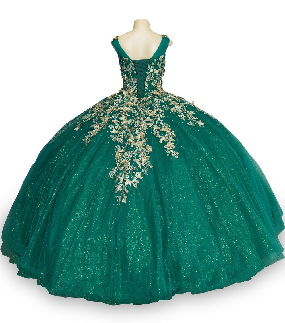 Back of quinceanera gown dress 