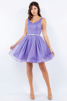 Lavendar open back cocktail dress