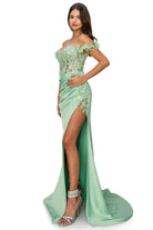 Sage sheer top prom dress alternative