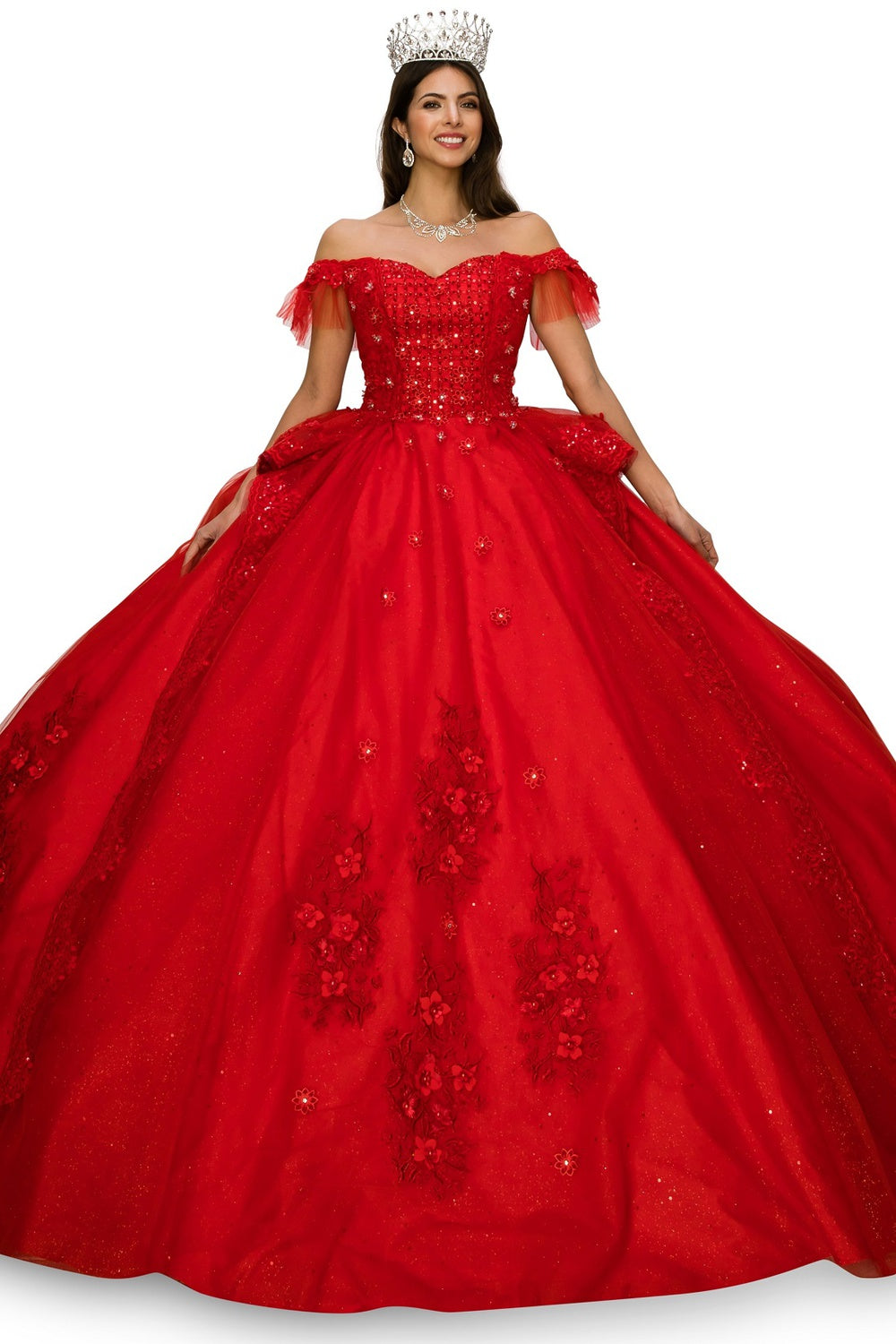 Red quinceanera dress