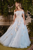 Fairytale Garden Couture Ball Gown Off Shoulder Long-smcdress