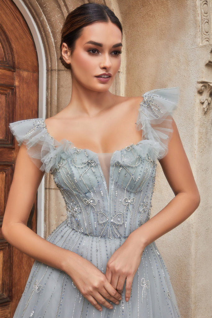 Charlotte Off Shoulder Gown, Sequin Luxury, Corset Adjustable Fit Fairy Dresses-smcdress