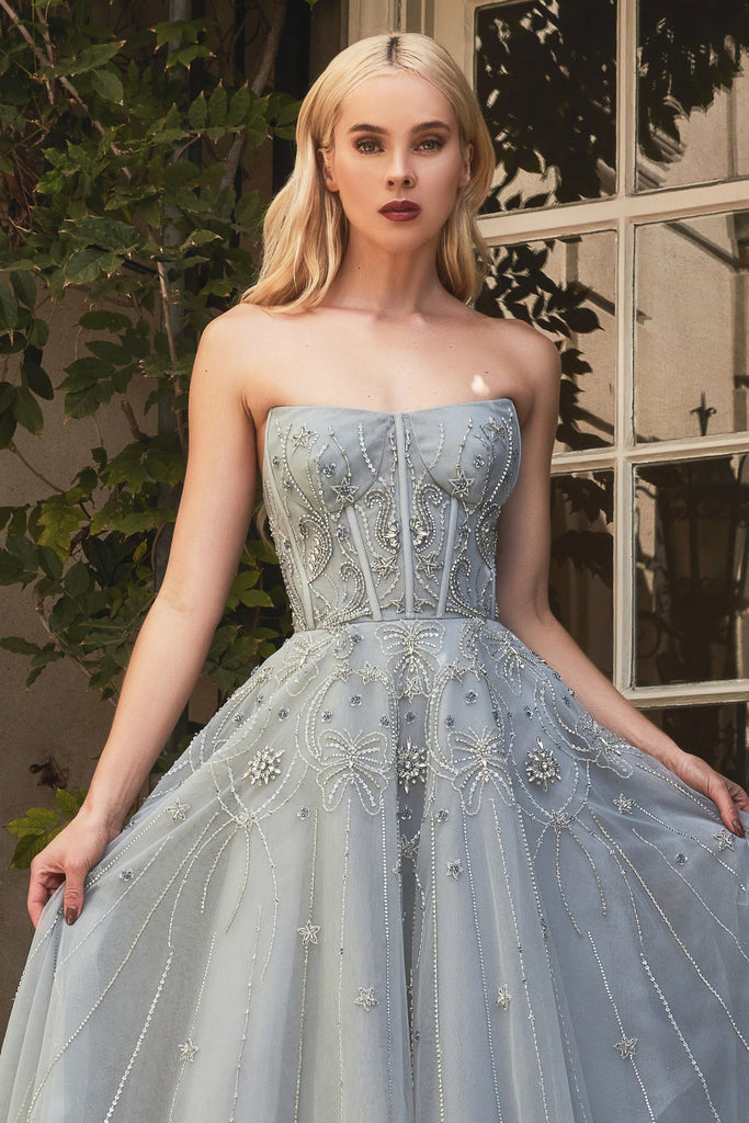 Ari Gown: Luxury Embroidery, Corset Back, Sequin Bodice, Boho Princess, Appliquéd Royal-smcdress