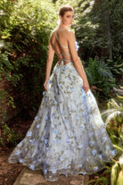 Backless 3D Flower A-LINE Luxe Prom & Ball Dress-smcdress