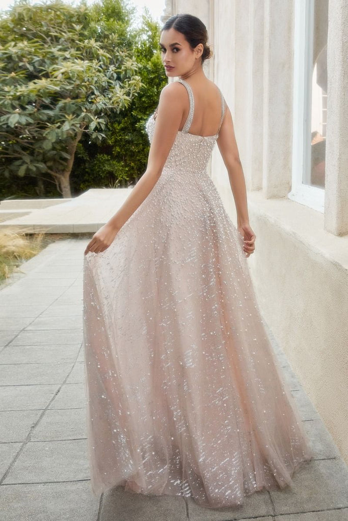Back of ball dress with pearls