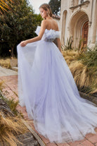 Pearl Gown: Tulle, Strapless, Open Back, Long-smcdress