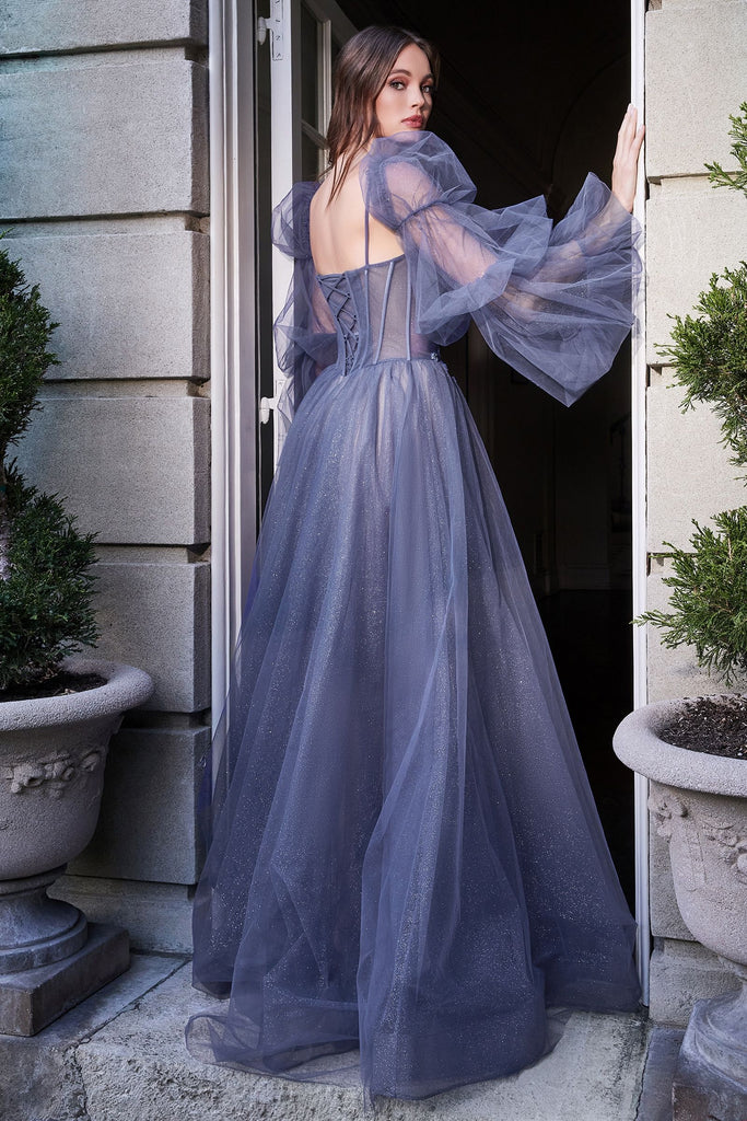 Smoky blue ballgown-smcdress