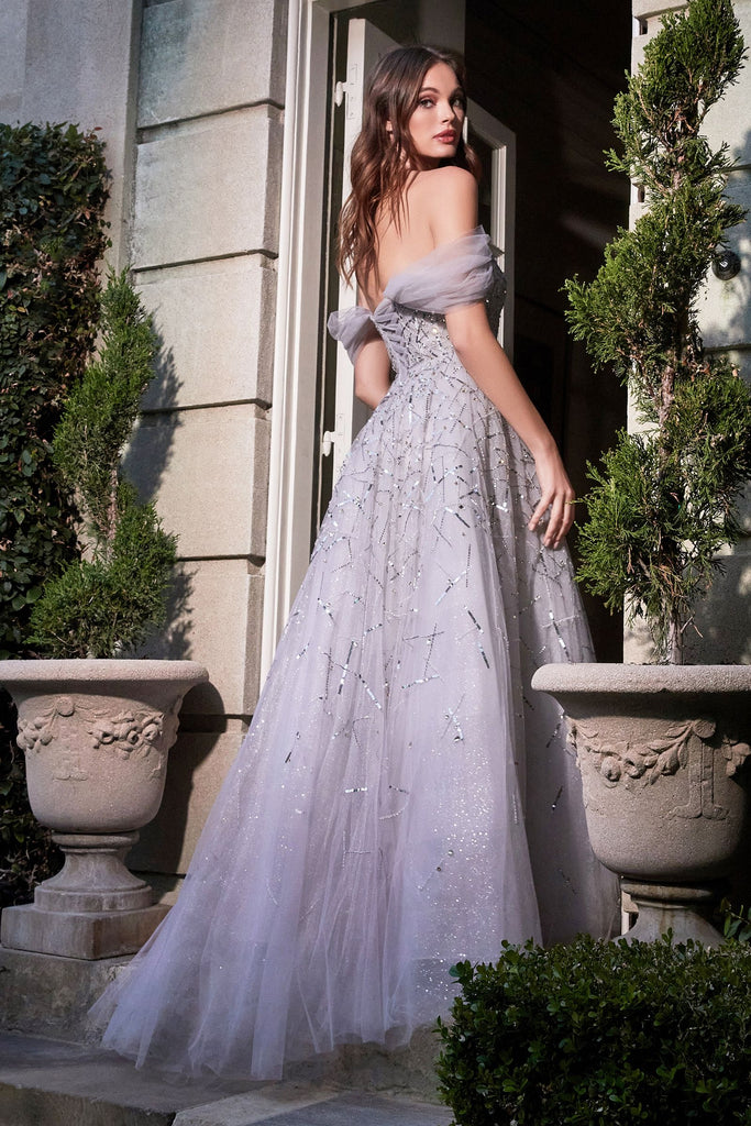 Off-shoulder Gown-smcdress