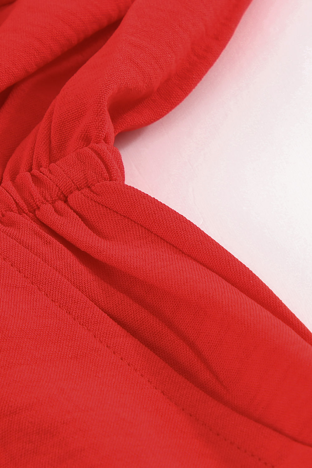 Tied Flounce Sleeve Plunge Romper-smcdress