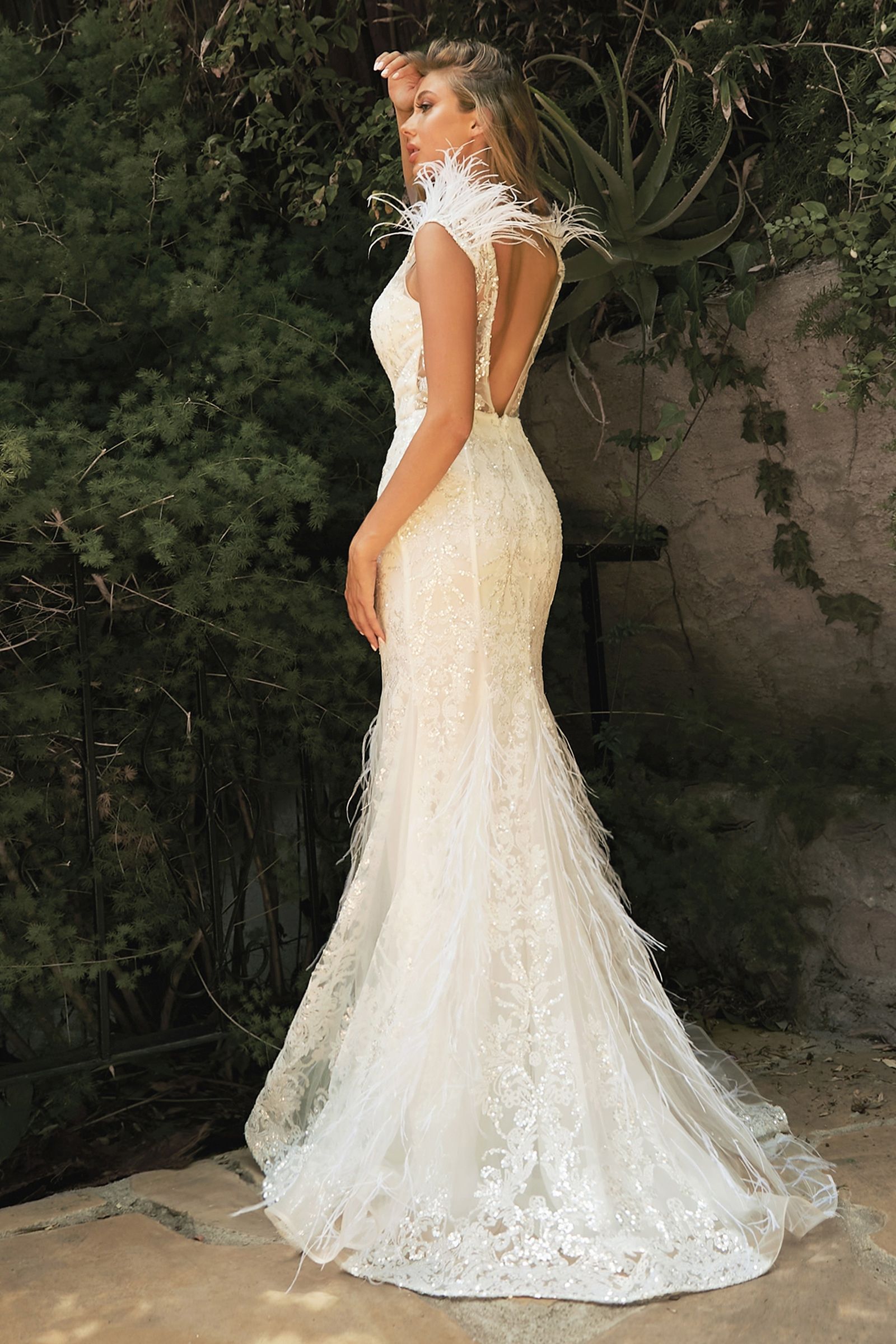Embellished Mermiad Bridal Gown-smcdress